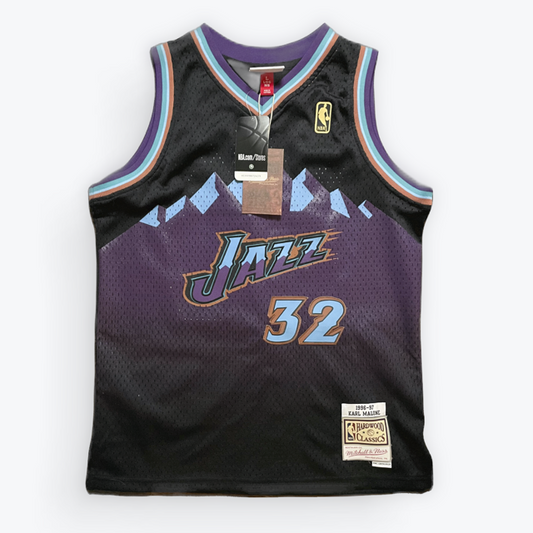 Youth- Mitchell & Ness 1996-97 Utah Jazz Karl Malone Hardwood Classics Jersey