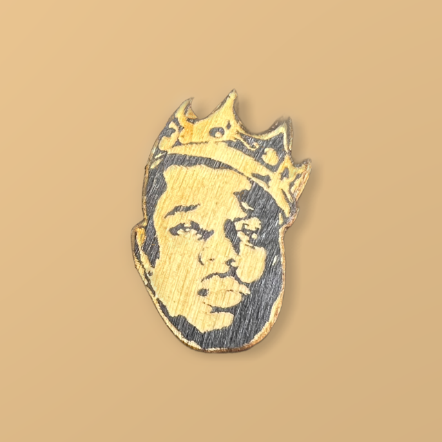 Wooden Notorious BIG Pin