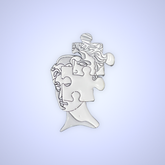 "Puzzled" Pin