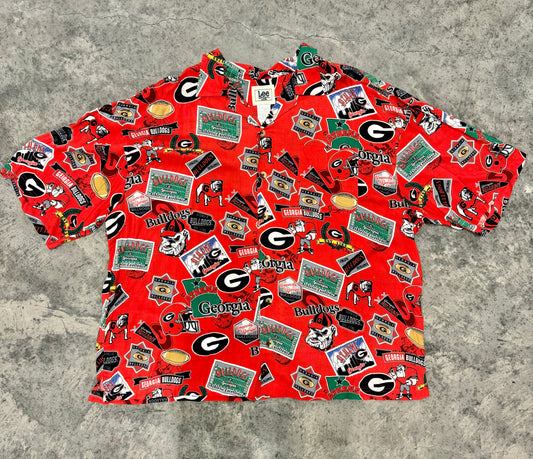 Vintage GA Bulldogs Pattern Shirt