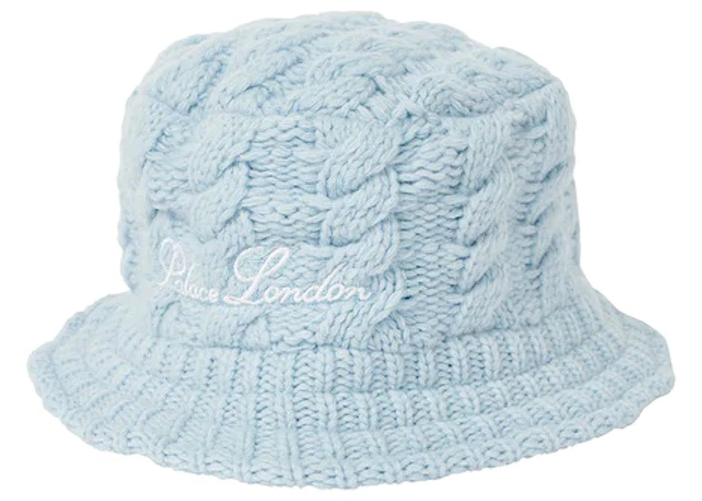 Baby Blue Palace Cable Knit Bucket Hat